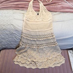 Crochet mini dress